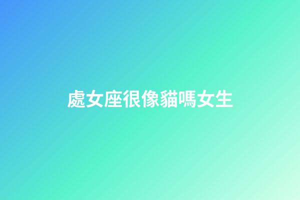 處女座很像貓嗎女生-第1張-星座運(yùn)勢(shì)-玄機(jī)派