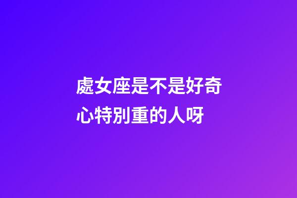 處女座是不是好奇心特別重的人呀-第1張-星座運(yùn)勢-玄機(jī)派