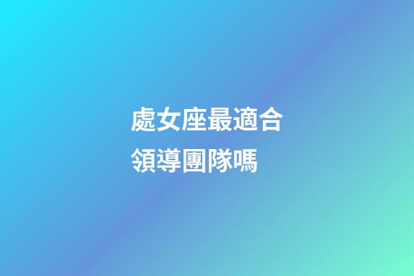 處女座最適合領導團隊嗎-第1張-星座運勢-玄機派