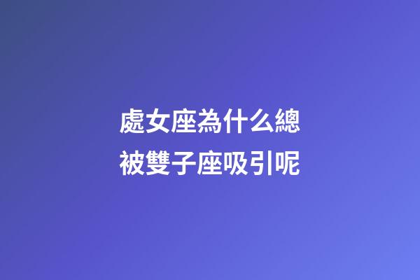 處女座為什么總被雙子座吸引呢-第1張-星座運勢-玄機派
