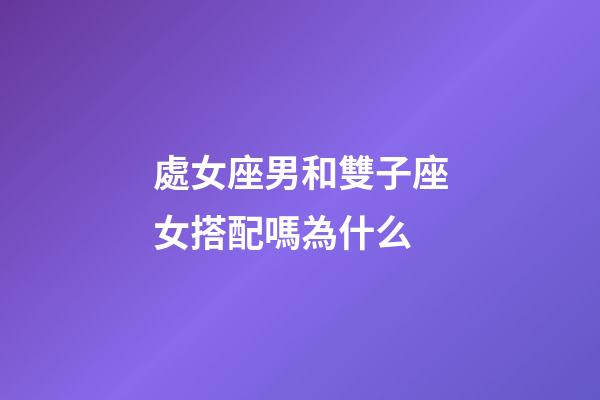處女座男和雙子座女搭配嗎為什么-第1張-星座運勢-玄機派