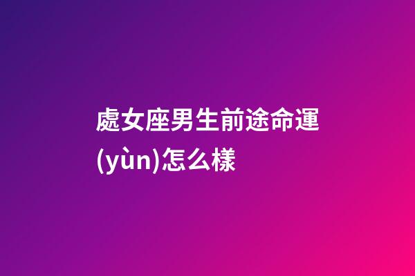 處女座男生前途命運(yùn)怎么樣-第1張-星座運(yùn)勢-玄機(jī)派