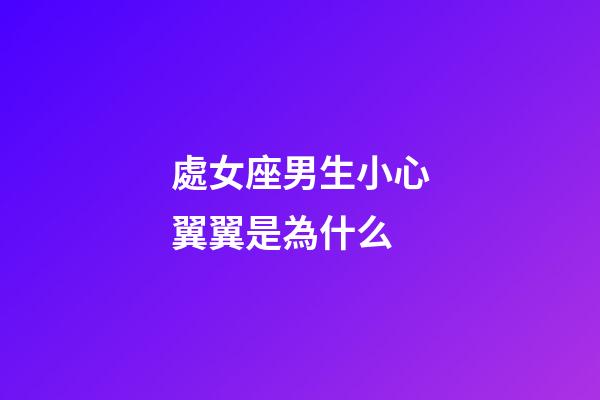 處女座男生小心翼翼是為什么-第1張-星座運勢-玄機派