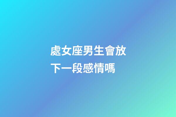 處女座男生會放下一段感情嗎-第1張-星座運勢-玄機派