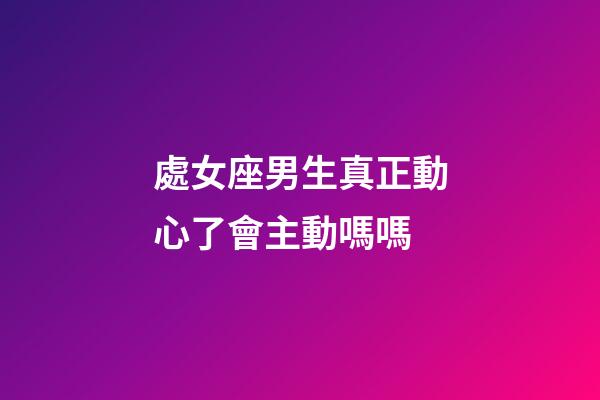 處女座男生真正動心了會主動嗎嗎-第1張-星座運勢-玄機派