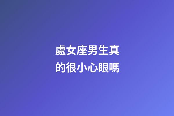 處女座男生真的很小心眼嗎-第1張-星座運勢-玄機派