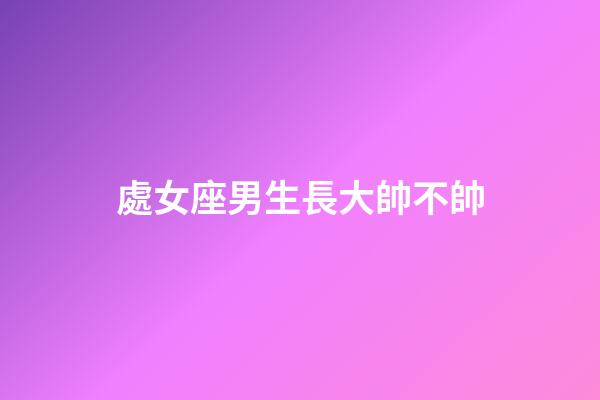 處女座男生長大帥不帥-第1張-星座運勢-玄機派