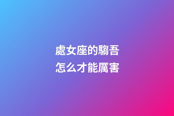 處女座的騶吾怎么才能厲害