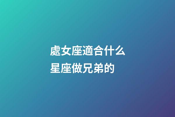 處女座適合什么星座做兄弟的-第1張-星座運勢-玄機派