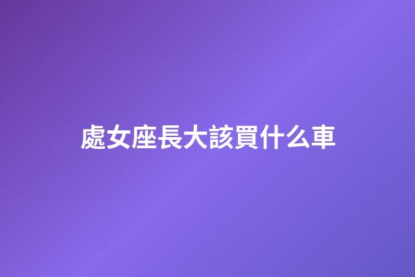 處女座長大該買什么車-第1張-星座運勢-玄機派