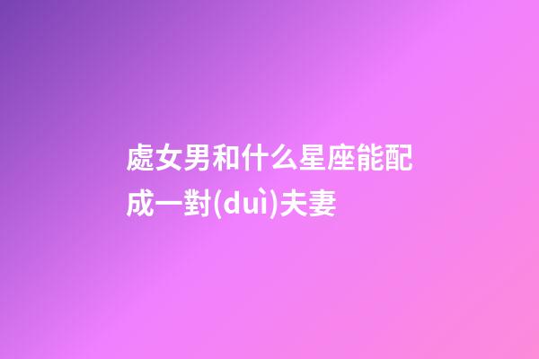 處女男和什么星座能配成一對(duì)夫妻-第1張-星座運(yùn)勢(shì)-玄機(jī)派