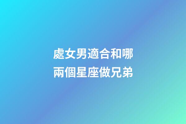 處女男適合和哪兩個星座做兄弟-第1張-星座運勢-玄機派