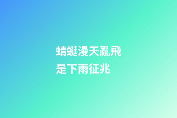 蜻蜓漫天亂飛是下雨征兆