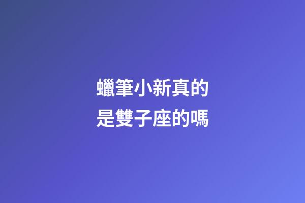 蠟筆小新真的是雙子座的嗎-第1張-星座運勢-玄機派
