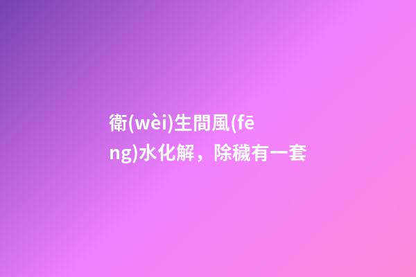衛(wèi)生間風(fēng)水化解，除穢有一套