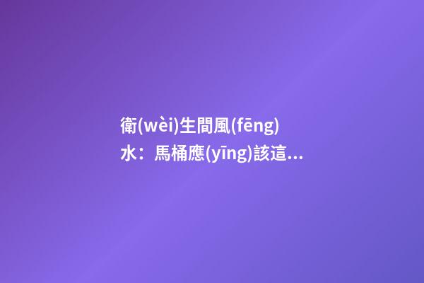 衛(wèi)生間風(fēng)水：馬桶應(yīng)該這樣放