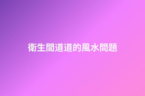 衛生間道道的風水問題