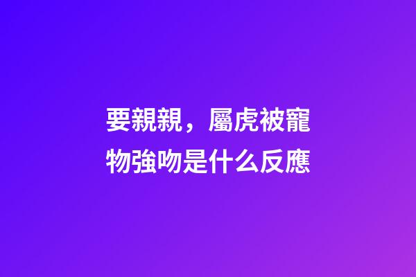 要親親，屬虎被寵物強吻是什么反應