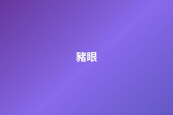 豬眼