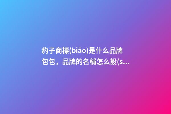 豹子商標(biāo)是什么品牌包包，品牌的名稱怎么設(shè)計(jì)好？-第1張-商標(biāo)起名-玄機(jī)派