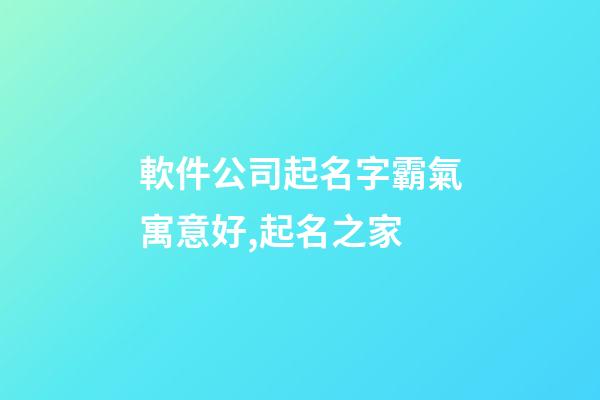 軟件公司起名字霸氣寓意好,起名之家-第1張-公司起名-玄機派