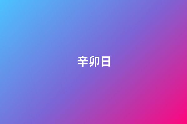 辛卯日