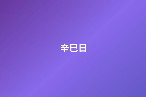 辛巳日