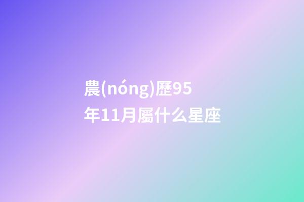 農(nóng)歷95年11月屬什么星座-第1張-星座運(yùn)勢(shì)-玄機(jī)派