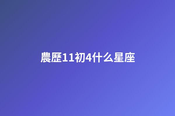 農歷11初4什么星座-第1張-星座運勢-玄機派