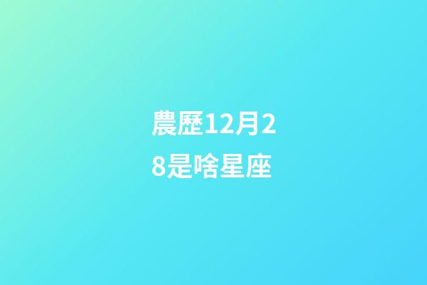 農歷12月28是啥星座-第1張-星座運勢-玄機派