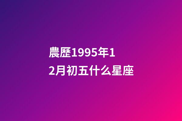 農歷1995年12月初五什么星座-第1張-星座運勢-玄機派
