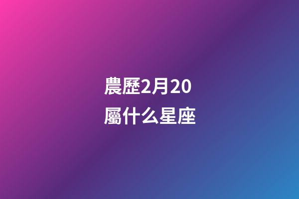 農歷2月20屬什么星座-第1張-星座運勢-玄機派