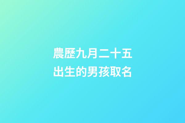 農歷九月二十五出生的男孩取名(農歷九月二十五出生的寶寶)-第1張-男孩起名-玄機派