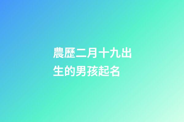 農歷二月十九出生的男孩起名(二月十九出生的男孩好嗎)-第1張-男孩起名-玄機派