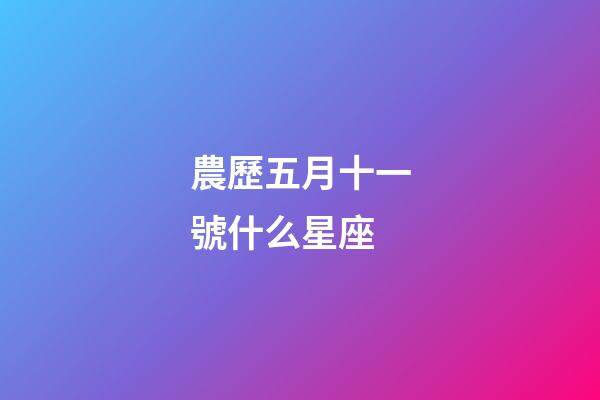 農歷五月十一號什么星座-第1張-星座運勢-玄機派