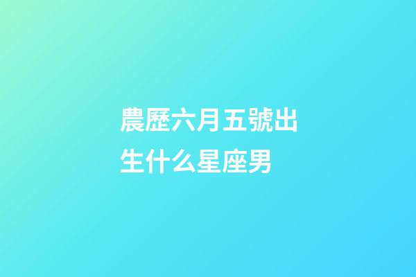 農歷六月五號出生什么星座男-第1張-星座運勢-玄機派