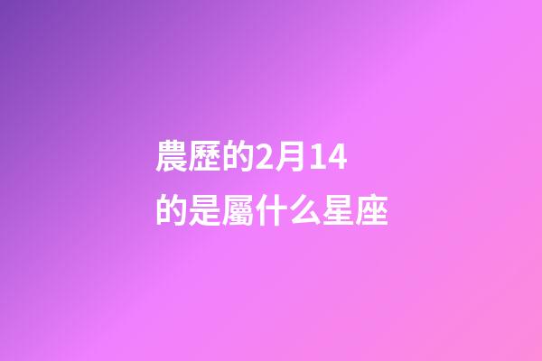 農歷的2月14的是屬什么星座-第1張-星座運勢-玄機派