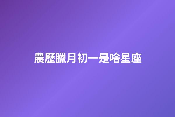 農歷臘月初一是啥星座-第1張-星座運勢-玄機派