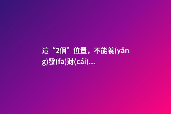 這“2個”位置，不能養(yǎng)發(fā)財(cái)樹，否則黃葉、不招財(cái)