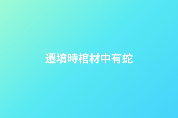 遷墳時棺材中有蛇