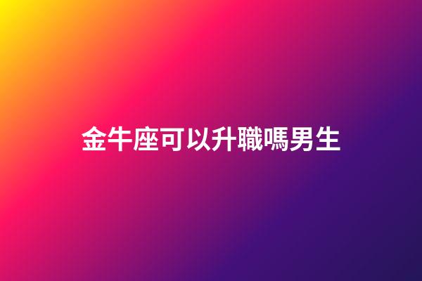 金牛座可以升職嗎男生-第1張-星座運勢-玄機派