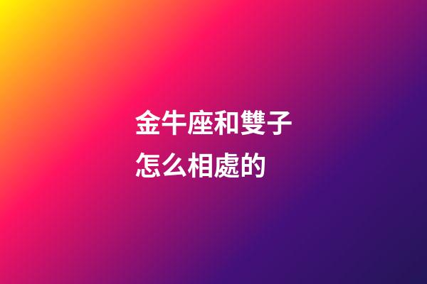 金牛座和雙子怎么相處的-第1張-星座運勢-玄機派