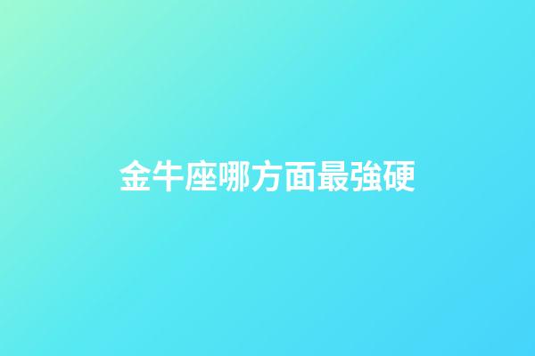 金牛座哪方面最強硬-第1張-星座運勢-玄機派