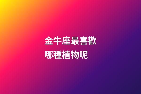 金牛座最喜歡哪種植物呢-第1張-星座運勢-玄機派