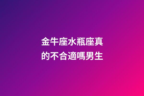 金牛座水瓶座真的不合適嗎男生-第1張-星座運勢-玄機派
