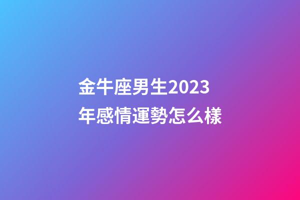 金牛座男生2023年感情運勢怎么樣-第1張-星座運勢-玄機派