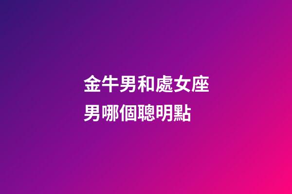 金牛男和處女座男哪個聰明點-第1張-星座運勢-玄機派