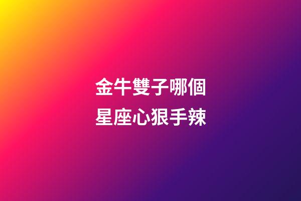 金牛雙子哪個星座心狠手辣-第1張-星座運勢-玄機派