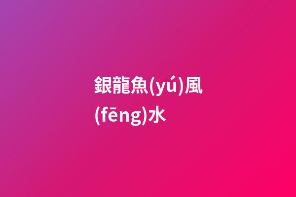 銀龍魚(yú)風(fēng)水
