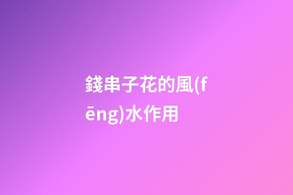 錢串子花的風(fēng)水作用